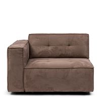 Rivièra Maison Modulaire Bank 'Brandon' Corner Arm Links, Scottish Suede, kleur Liver - thumbnail