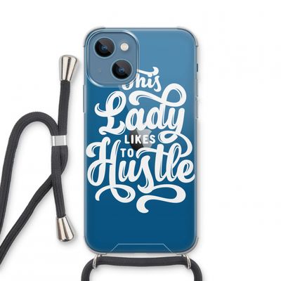 Hustle Lady: iPhone 13 mini Transparant Hoesje met koord