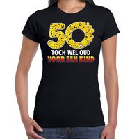 Funny emoticon 50 toch wel oud voor een kind cadeau shirt zwart