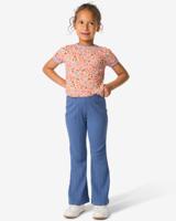 HEMA Kinderlegging flared fit rib blauw (blauw)