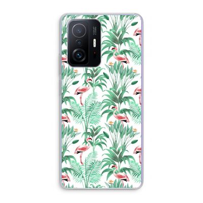 Flamingo bladeren: Xiaomi 11T Pro Transparant Hoesje