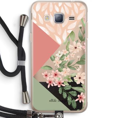 Sweet heaven geometrics: Samsung Galaxy J3 (2016) Transparant Hoesje met koord