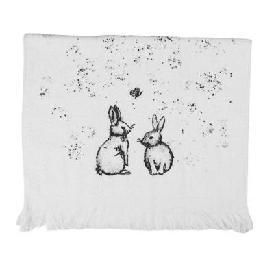 Gastendoekje Konijntjes zwart wit Gastendoekje Konijntjes zwart wit