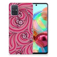 Samsung Galaxy A71 Hoesje maken Swirl Pink