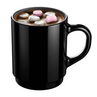 Koffiemokken Lagos - 1x stuks - Hard Glas - zwart - 250 ml - 7 x 9 cm