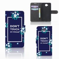 Microsoft Lumia 650 Portemonnee Hoesje Flowers Blue DTMP