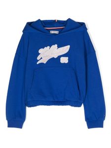 Tommy Hilfiger Junior hoodie à logo appliqué - Bleu