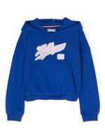 Tommy Hilfiger Junior hoodie à logo appliqué - Bleu