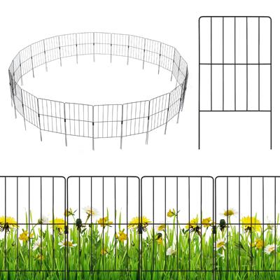 25-Delige Opvouwbare Metalen Tuinhek Roestbestendige Buitenhek Huisdieren Decoratieve Terras Tuinarchitectuur 825 x 60CM