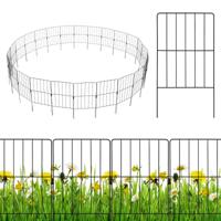 25-Delige Opvouwbare Metalen Tuinhek Roestbestendige Buitenhek Huisdieren Decoratieve Terras Tuinarchitectuur 825 x 60CM