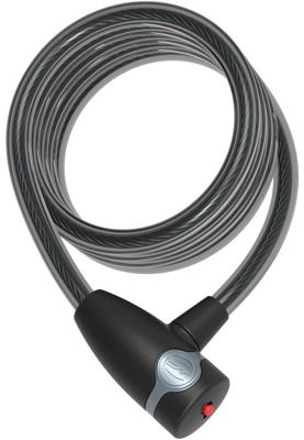 CONTEC Ct coiled cab.lock ecoloc 12mm x 185cm black