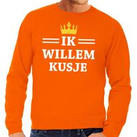 Oranje Ik Willem kusje sweater heren - thumbnail