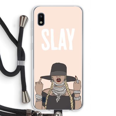 Slay All Day: Samsung Galaxy A10 Transparant Hoesje met koord