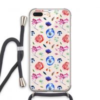 Bloemetjes: iPhone 7 PLUS Transparant Hoesje met koord
