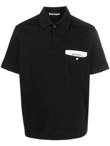 Palm Angels polo Sartorial Tape en coton - Noir