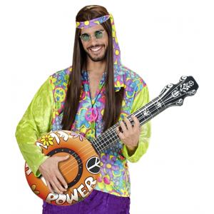 Opblaasbare banjo - Flower Power - 100 cm - opblaas instrumenten