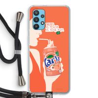Peach please!: Samsung Galaxy A32 4G Transparant Hoesje met koord