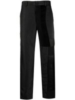 Black Comme Des Garçons pantalon droit à design patchwork - Noir