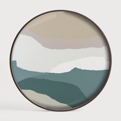 Ethnicraft Rond Dienblad 'Wabi Sabi' 61cm, kleur Slate