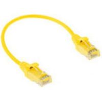 ACT Gele 1.5 meter LSZH U/UTP CAT6 datacenter slimline patchkabel snagless met RJ45 connectoren
