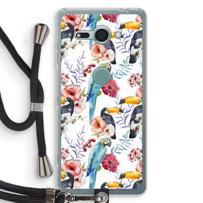Bloemen tukan: Sony Xperia XZ2 Compact Transparant Hoesje met koord