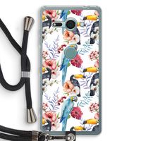 Bloemen tukan: Sony Xperia XZ2 Compact Transparant Hoesje met koord Bloemen tukan: Sony Xperia XZ2 Compact Transparant Hoesje met koord