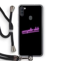 Vice Black: Samsung Galaxy A11 Transparant Hoesje met koord
