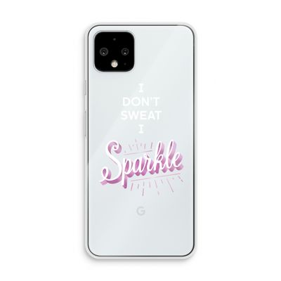 Sparkle quote: Pixel 4 Transparant Hoesje