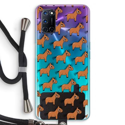 Pony: Oppo A52 Transparant Hoesje met koord