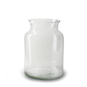 Bloemenvaas Nobles - helder transparant - glas - D19 x H25 cm - fles vaas