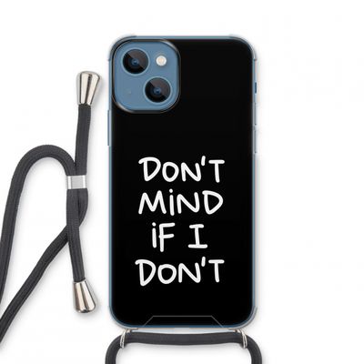 Don't Mind: iPhone 13 mini Transparant Hoesje met koord