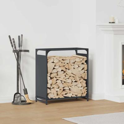 Brandhoutrek 60x28x65 cm koudgewalst staal antracietkleurig