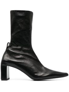 Jil Sander bottines en cuir à bout pointu 90 mm - Noir