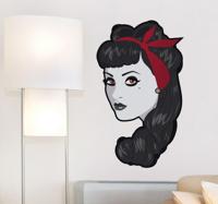 Muursticker pinup zombie Muursticker pinup zombie