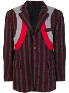 Comme Des Garçons Pre-Owned striped appliqué blazer - Rouge