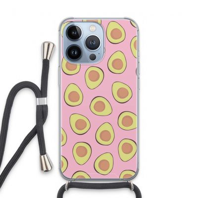 Dancing avocados: iPhone 13 Pro Transparant Hoesje met koord