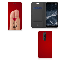 Nokia 5.1 (2018) Hippe Standcase Liefde - Origineel Romantisch Cadeau