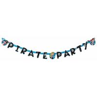 Piraten thema Kinderfeestje - feestslinger - papier - 144 x 11 cm - letterslinger