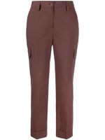 P.A.R.O.S.H. pantalon court à taille haute - Marron