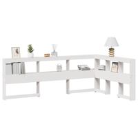 Boekenkast Hoofdeinde L-vormig 120 cm massief grenenhout wit
