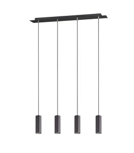 Trio HanglampMarley 4-lichts mat zwart - 312400432