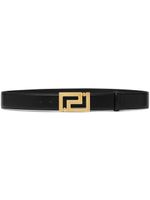 Versace ceinture Greca en cuir - Noir