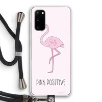 Pink positive: Samsung Galaxy S20 Transparant Hoesje met koord