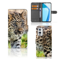 OnePlus 9 Telefoonhoesje met Pasjes Baby Luipaard