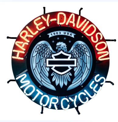 Harley-Davidson Neon - Open Bar & Shield Eagle / Adelaar - 58 cm - 220V