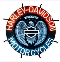 Harley-Davidson Neon - Open Bar & Shield Eagle / Adelaar - 58 cm - 220V
