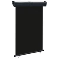 Balkonscherm 125x250 cm zwart