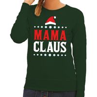 Foute kersttrui mama claus groen dames - thumbnail