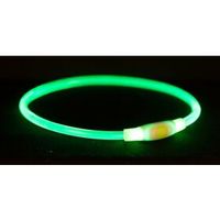 Trixie halsband usb flash light lichtgevend oplaadbaar tpu groen (40X0,8 CM) - thumbnail