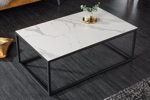 Design salontafel SYMBIOSE 100cm marmer wit keramiek gemaakt in Italie - 6541089